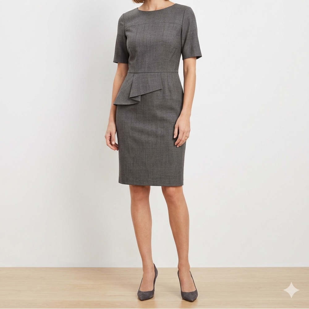 ANTONIO MELANI Charcoal Midi Dress